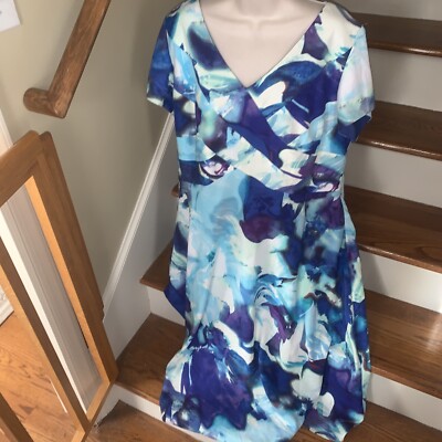 LE BOS Lined beautiful loose fit vibrant floral Blue Hawaii dress 16W tb1009 | eBay LE BOS Lined beautiful loose fit vibrant floral Blue Hawaii dress 16W tb1009 | eBay