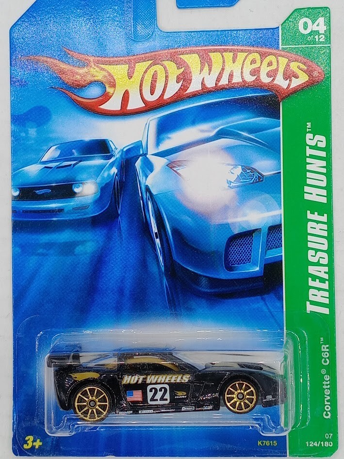 NIB CORVETTE C6R Black w/Gold 10 Spoke Treasure Hunt HOT WHEELS