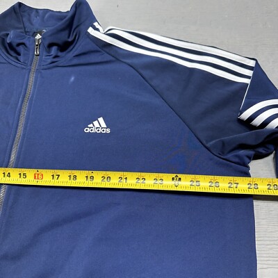adidas ネイビー ジャケット 2XL Adidas Track Jacket Mens 2XL Blue White Full Zip Athletic Casual