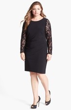 Eliza J Lace Sleeve Jersey Dress (size 14W)*