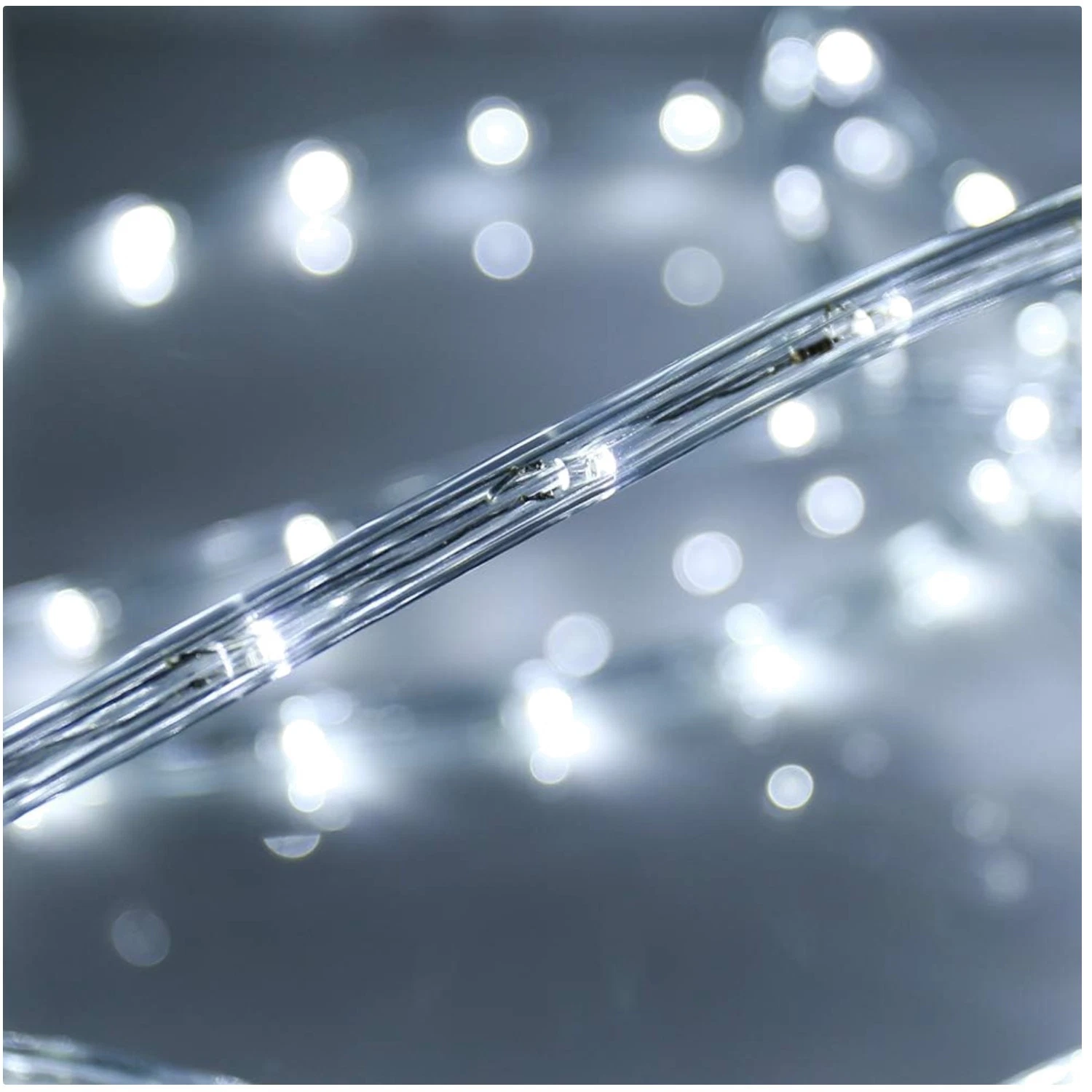 Waterproof 360 LED Rope Lights - White Light for Patio, Pool