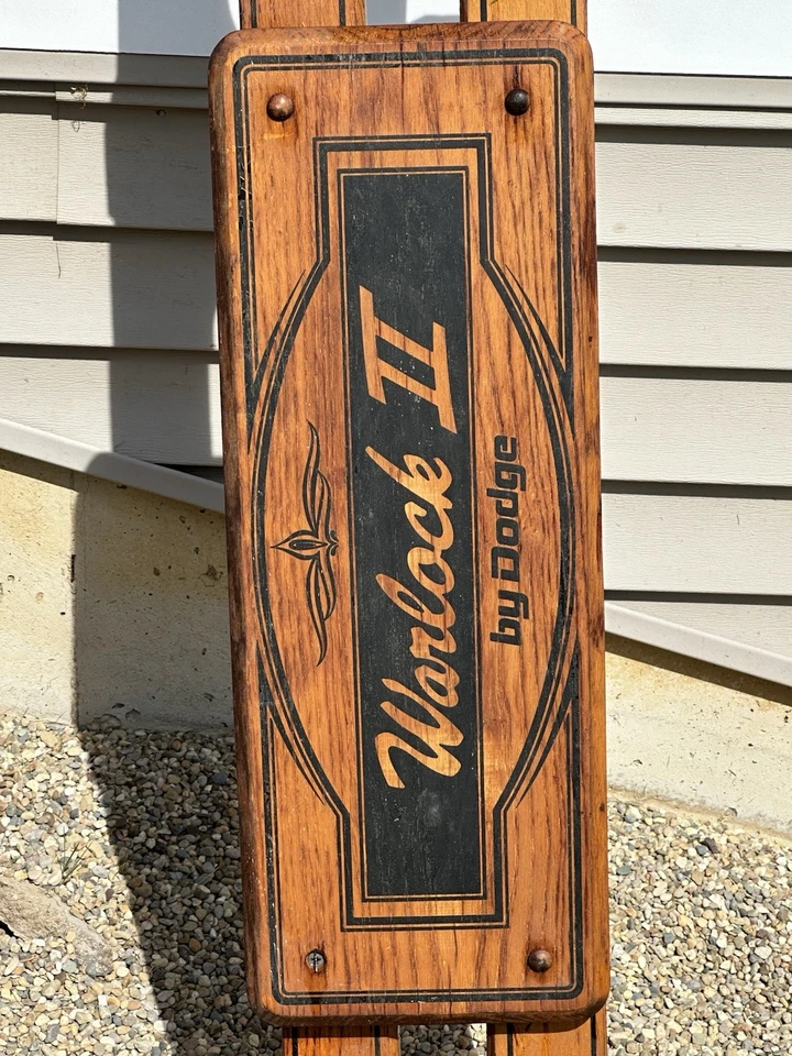 老式罕见原装道奇卡车 WARLOCK II 木制床栏 — 第 2/4 张图片