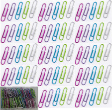 Paper Clips Colorful, 120 Pcs Medium Size Coated PaperClips, Cute Paper Clips fo