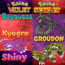 🌟 RAYQUAZA & KYOGRE & GROUDON SHINY UNTOUCHED 🌟  FOR POKEMON SCARLET & VIOLET