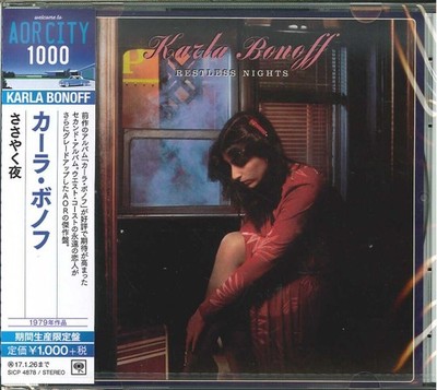 2016 AOR CITY 1000 KARLA BONOFF RESTLESS NIGHTS JAPAN CD JP