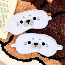 Fun Cute Seal Plush Eye Mask Kawaii Cartoon Shade Comfort Goggles Student Sleep