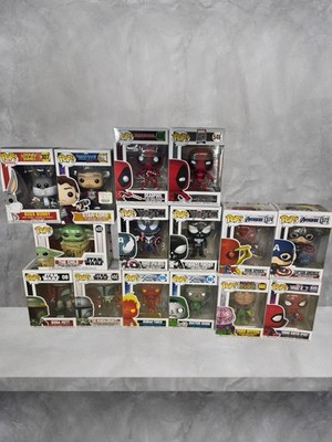 Lot of 15 Common Funko pops (Marvel, Starwars,Looney Tunes)