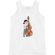 'Girl Playing Double Bass' Adult Vest / Tank Top AV061747