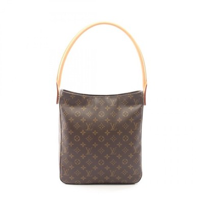 Louis Vuitton M51145 Looping GM Shoulder Bag Coated Canvas Leather Monogram Brow