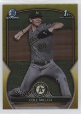 2023 Bowman Draft Chrome Yellow Refractor 21/75 Cole Miller #BDC-51 16vq