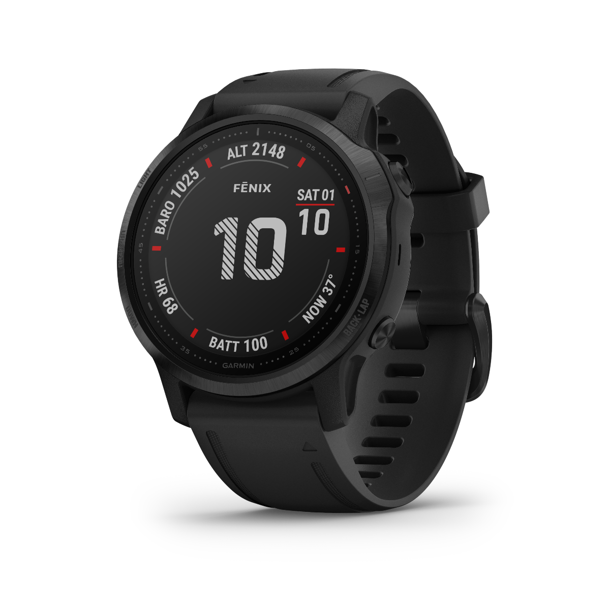 Garmin Fenix 6S Pro Smartwatch Black with Black Band 010-02159-13-image