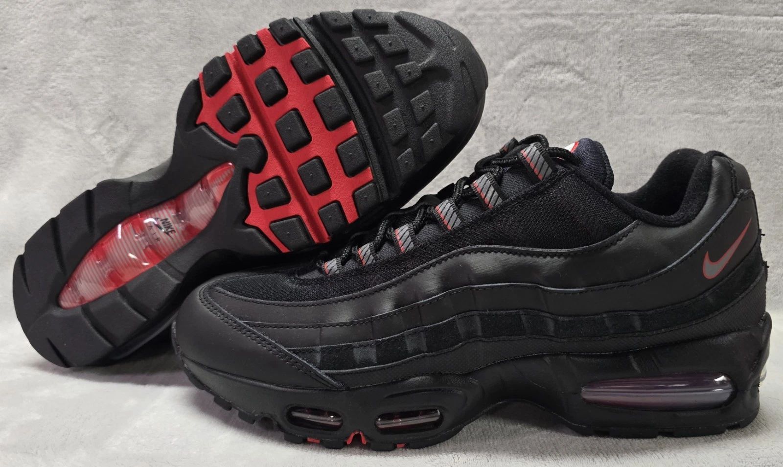IH1228-003 Nike Air Max 95 Big Bubble Racing Pack Black Red Mens Size 10 BNIB 🔥