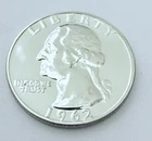 1962 Washington Quarter GEM BU Uncirculated Mint State Plus 90% Silver  #1651
