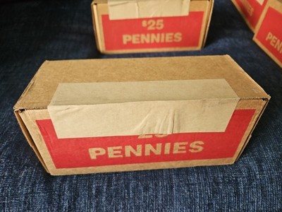 $25 FV  BOX OF PENNIES SEALED UNSEARCHED 