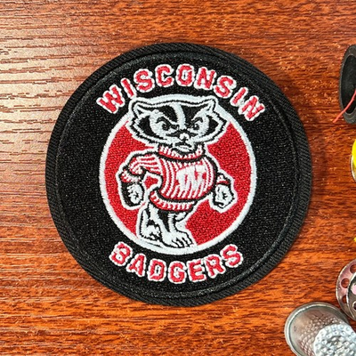 #ad Wisconsin Badgers Patch Bucky Badger College Sports Embroidered Iron On 3quot; $5.00