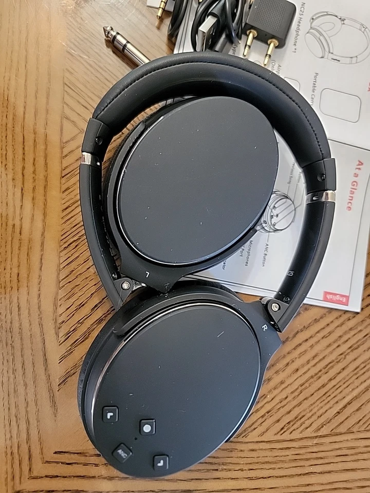 Srhythm NC25 Active On-Ear Noise Cancelling Bluetooth Headphones Black - Image 4 of 4