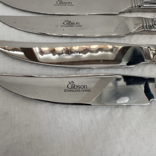 "Juego de 9 cuchillos para carne de acero inoxidable dentados para violín Gibson Gia19 8,5""" - Imagen 2 de 6