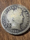 1902-O Barber Liberty Head Dime 90% silver Actual coin Very Good Coin