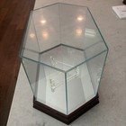 Glass and Mirror Display Cherry Wood case For Signed Autographed Football NFL — photo 10