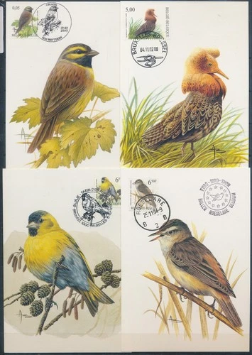 XE60238 Belgium 1994 -2005 animals fauna flora birds maxicards used