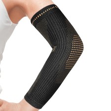 Vlela Copper Elbow Compression Sleeve - Tennis  Golfers Elbow Support Brace,