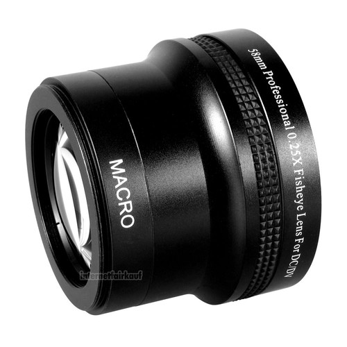0.25x Fisheye Fischauge passend für Canon EOS 300D 250D 200D 100D und 18-55 Obj. - Photo 2/11
