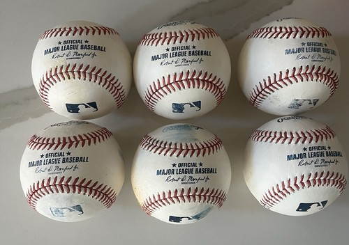 Lot of 6 Rawlings Official Major League Baseballs Manfred MLB 1/2 Dozen Practice