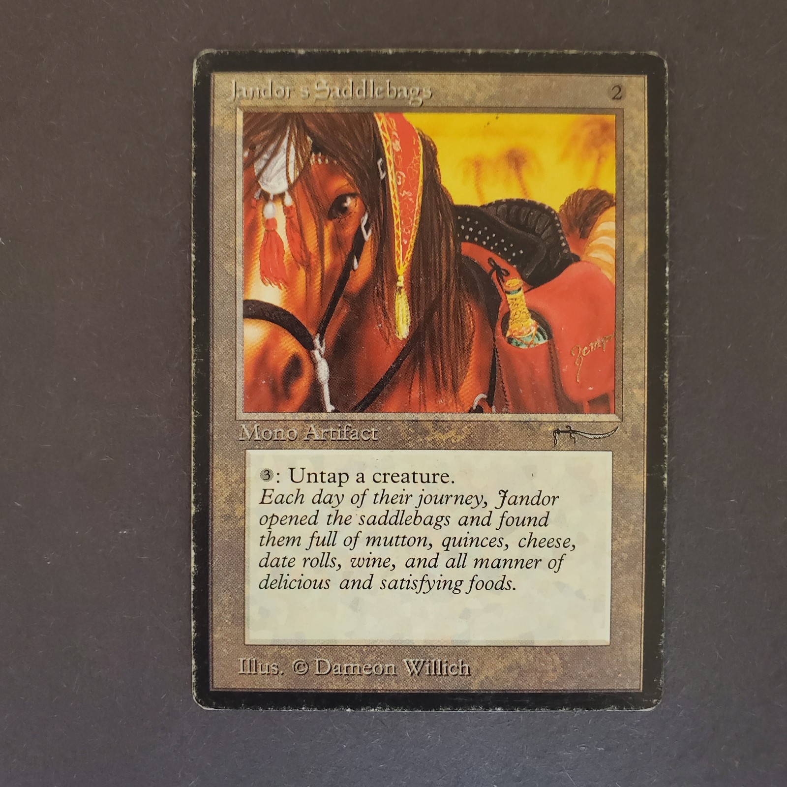 MTG Magic the Gathering Jandor's Saddlebags Arabian Nights HP Heavy Play