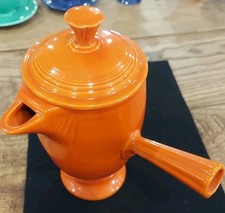 Vintage Fiestaware Radioactive Red Demitasse Stick Handle Pot