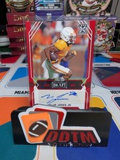 2022 Leaf Draft #BA-VJJ Velus Jones Jr. Autographs Red