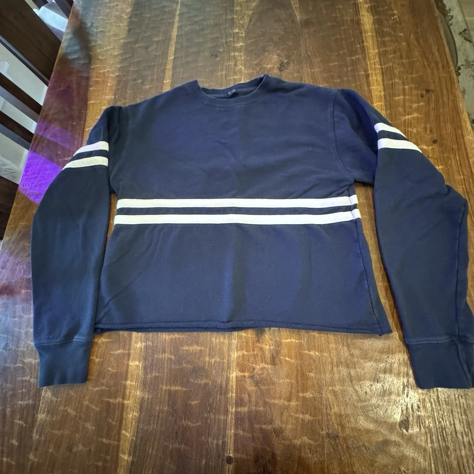 Brandy Melville John Galt Sweater Womens Medium Navy White Sweatshirt Ladies - Image 2 of 4