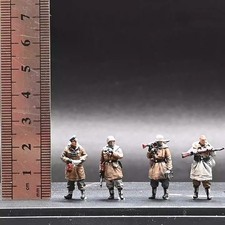 Sanrong 1/72 German Winter 4 Soldier Group B Model Snow Coating Model