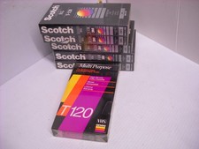 Lot of 6 Scotch EG T-120 VHS Video Cassette Tapes Blank New Sealed
