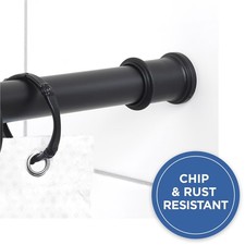 Adjustable Tension Shower Curtain Rod 44 to 72 Inches No Drilling Required Matte