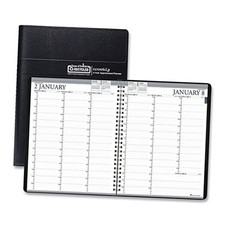 2023-2024 Two-Year Professional Weekly Planner, Black, 8.5 x 11 Inches,