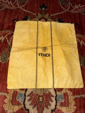 Fendi Dust Bag Yellow Drawstring Closure