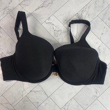 NWOT Cacique Lane Bryant Full Coverage Bra Black Lightly Lined UNDERWIRE 44C