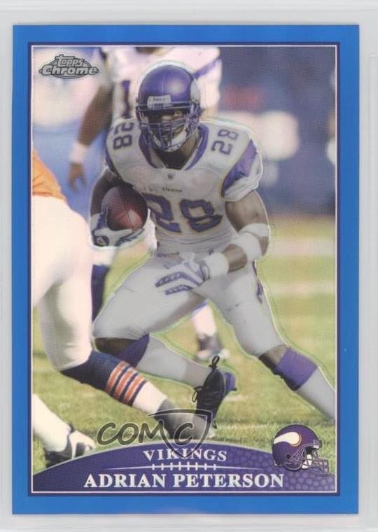 2009 Topps Chrome Blue Refractor Adrian Peterson #TC28
