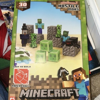 MINECRAFT OVERWORLD HOSTILE MOBS PAPERCRAFT SET - 30 PIECE - BRAND NEW UNOPENED