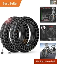 No Tools Required: 8.5x2 Solid Rubber Tire Set for Ultimate Scooter Performance