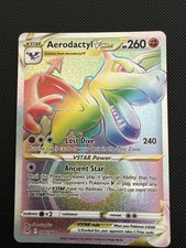 Pokémon TCG: Aerodactyl VSTAR 199/196 Lost Origin Holo Rainbow Secret Rare NM on eBay