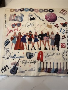Taylor Swift Pillow Case Sham 17" Square Folklore 1989 Eras Tour