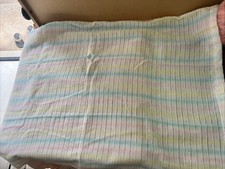 Cute vintage Pastel Stripe Acrylic Satin baby Blanket