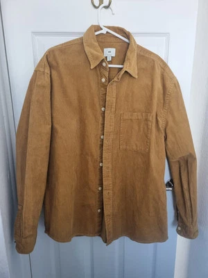 Mens Brown Corduroy Shirt Retro Extra Large H&M - Image 1 of 4