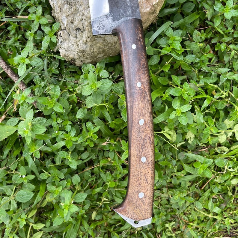 Custom Handmade Carbon Steel Blade Thamserku Machete Sword|Hunting Sword Camping