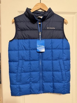 Columbia Puffer Vest Youth Large NWT U Raven Ridge Navy Blue
