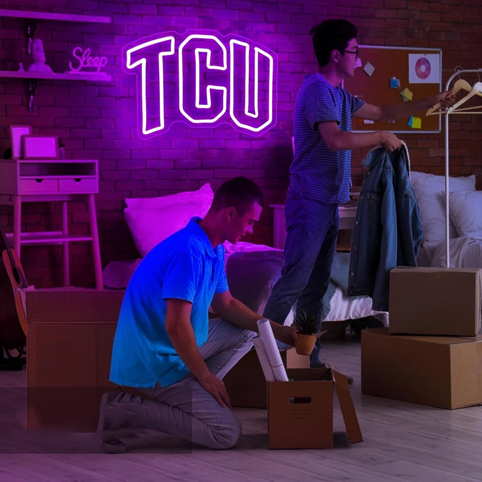 Letrero de neón universitario para decoración de pared equipo de fútbol universitario luz de neón universidad Foto 4 de 4