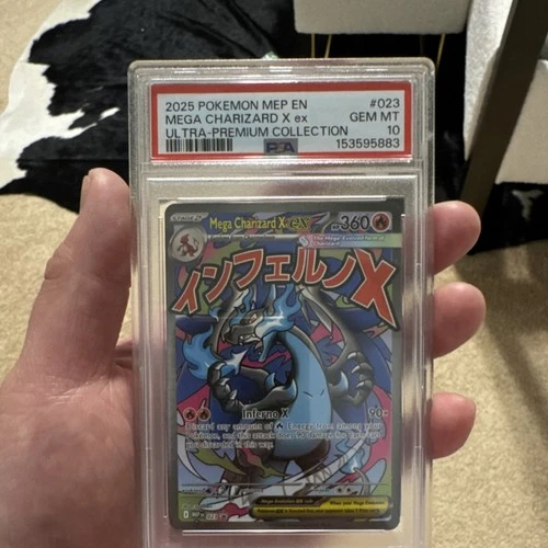 Pokémon TCG Mega Charizard X ex Promo Holo English PSA 10 023 Me 360HP Dragon