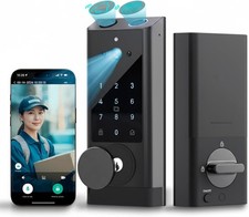 Video Smart Lock with Camera  Doorbell, 6-in-1 Keyless Entry Door Lock