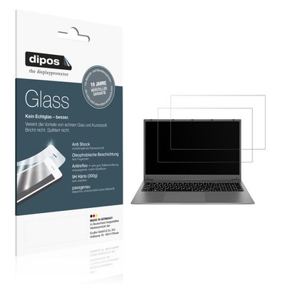 2x Schutzfolie für SGIN 17 Zoll 8GB RAM matt - Anti-Shock 9H Folie dipos Glass